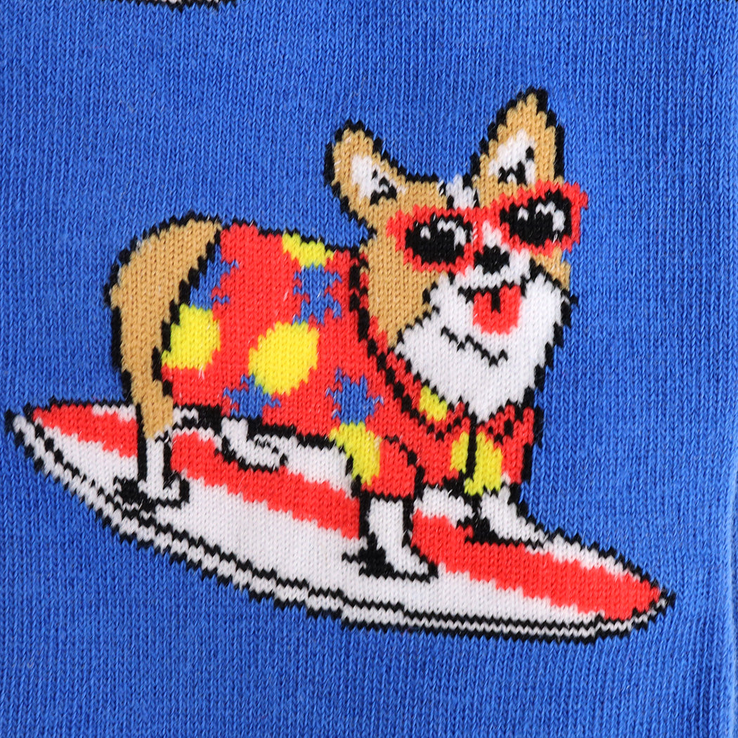 Corgi-bunga!ソックス メンズ 靴下 総柄 MEF0483