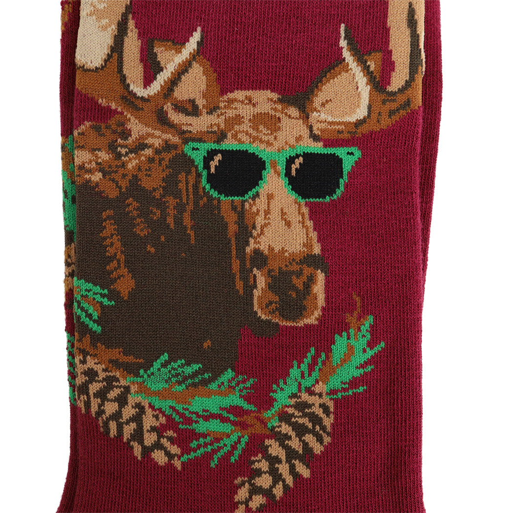 COOL AS A MOOSEソックス メンズ 靴下 総柄 MEF0524