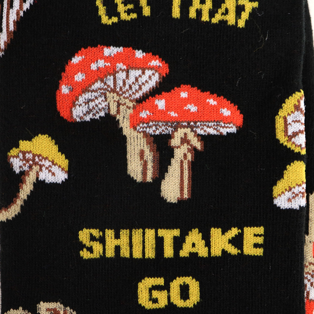 Let that Shiitake Go ソックス メンズ 靴下 総柄 MEF0559