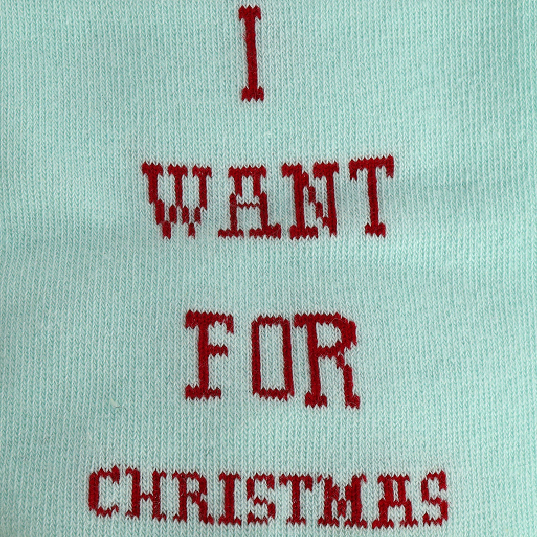 All I Want for Xmas クルーソックス ソックス レディース 靴下 総柄 w0047