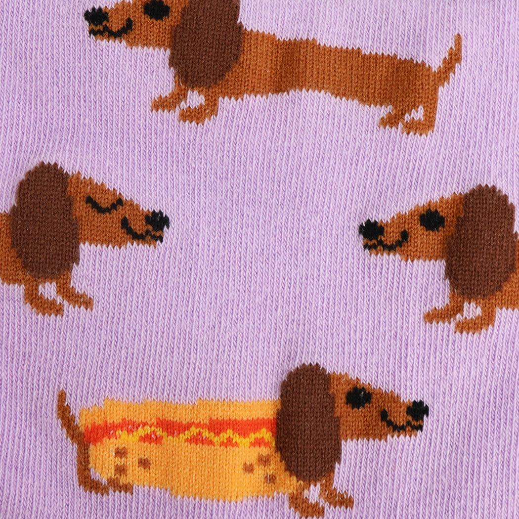 Hot Dogs クルーソックス ソックス レディース 靴下 総柄 w0056