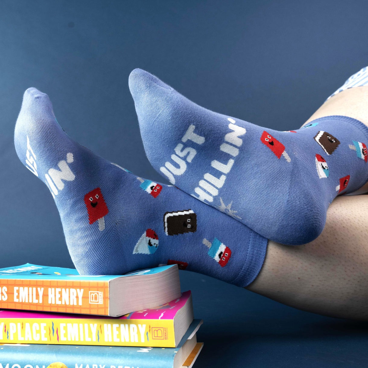 Just Chillin' ソックス レディース 靴下 総柄 w0505