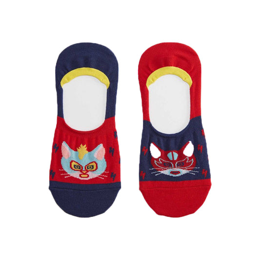 Gato Libre フットカバー スニーカーソックス メンズ レディース 靴下 総柄 No Show Socks N0005