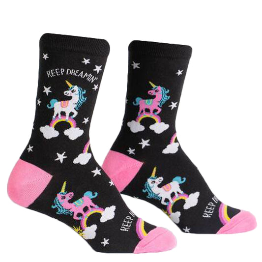 Keep Dreamin' クルーソックス ソックス レディース 靴下 総柄 w0334
