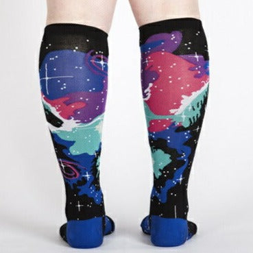 Horsehead Nebula ソックス レディース 靴下 黒 ブラック 総柄 F0433