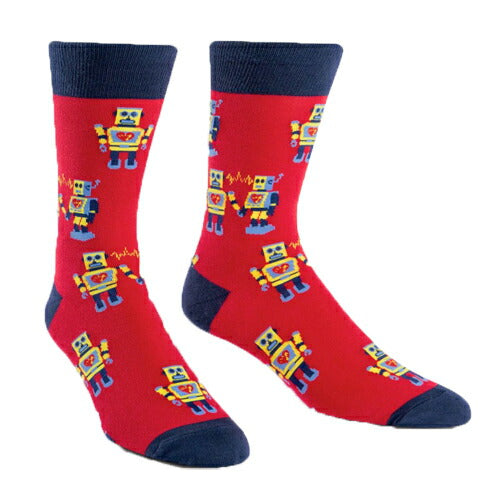 Robot love ソックス メンズ 靴下 総柄 MEF0176