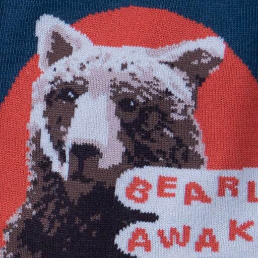 Bearly Awake ソックス メンズ 靴下 総柄 MEF0466