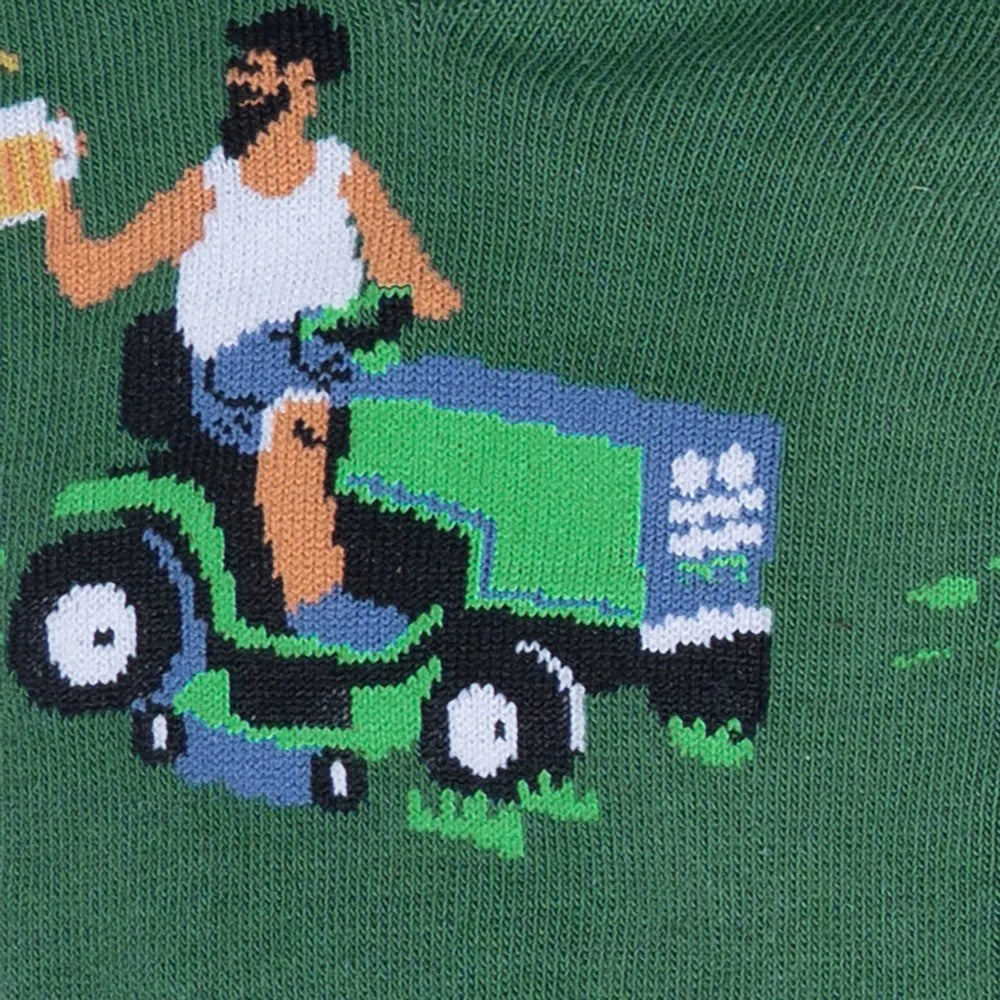 My Other Car is a Lawnmower ソックス メンズ 靴下 総柄 MEF0566