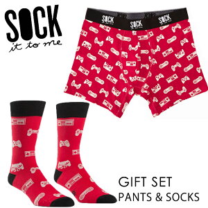 Multi Player ボクサーパンツ ソックス 2点セット メンズ 靴下 総柄 ギフト プレゼント アンダーウエア