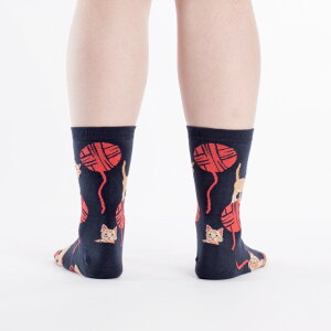 Kitten Knittin' クルーソックス ソックス レディース 靴下 総柄 w0079