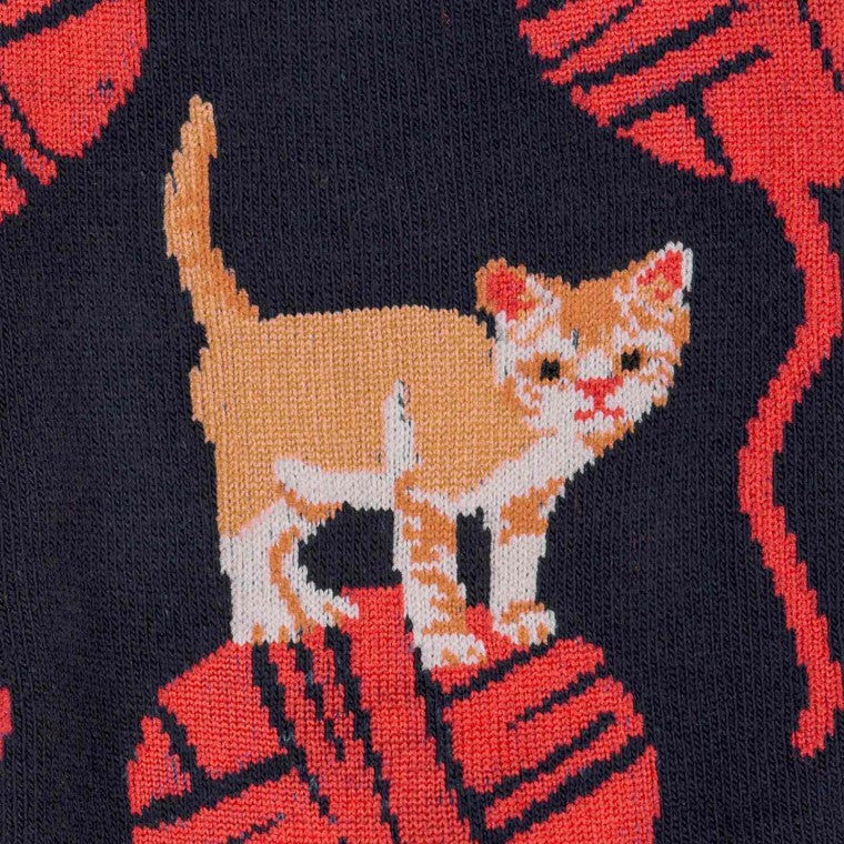 Kitten Knittin' クルーソックス ソックス レディース 靴下 総柄 w0079