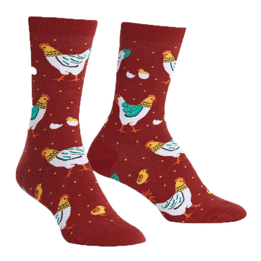 Mother Hen Crew クルーソックス ソックス レディース 靴下 総柄 W0138