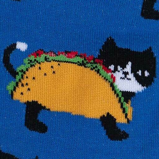 Let's Taco 'bout Cats ソックス レディース 靴下 総柄 w0384