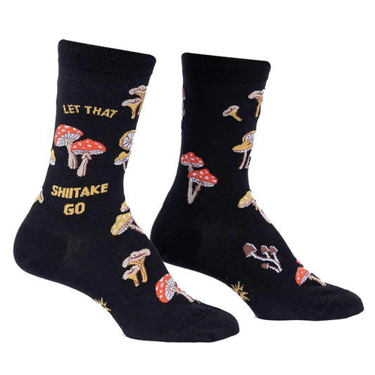 Let that Shiitake Go ソックス レディース 靴下 総柄 W0406