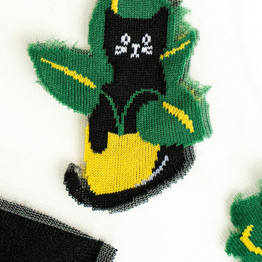 I Do What I Want シアーソックス シースルーソックス レディース 靴下 総柄 h0010