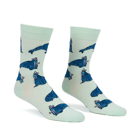 And I Will Walrus Love You ソックス メンズ 靴下 総柄 MEF0681