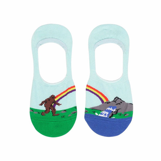 Sasquatch Crossing フットカバー スニーカーソックス メンズ レディース 靴下 総柄 No Show Socks N0022