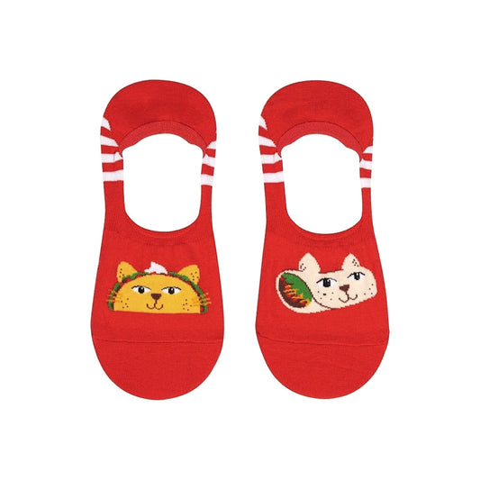 Taco Cat フットカバー スニーカーソックス メンズ レディース 靴下 総柄 No Show Socks N0025