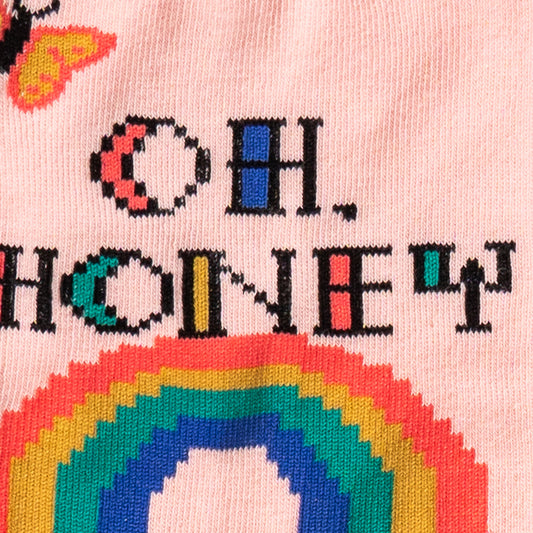 Oh, Honey ソックス レディース 靴下 総柄 W0467 2024aw