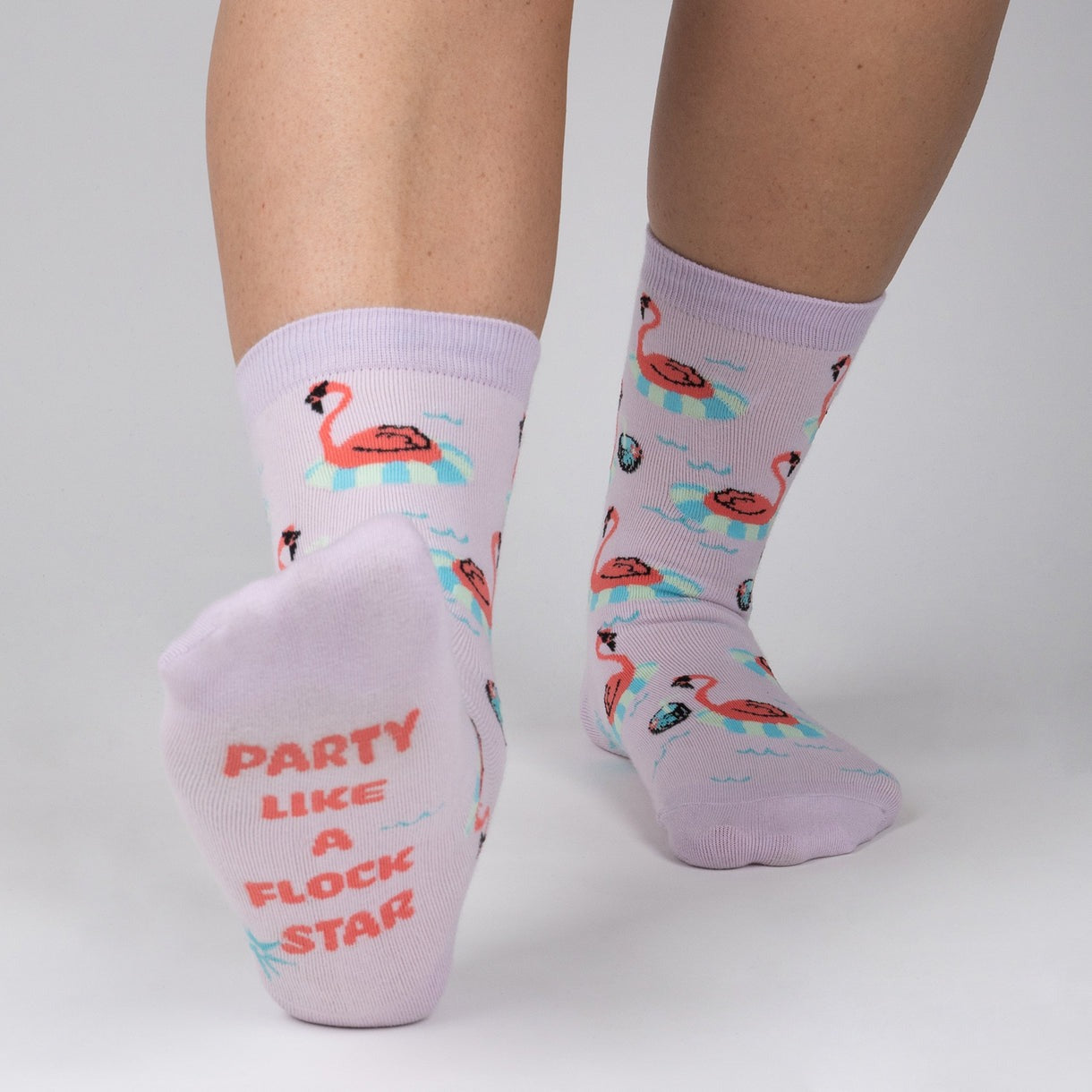 Party Like a Flock Star ソックス レディース 靴下 総柄　w0504