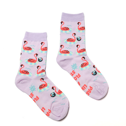 Party Like a Flock Star ソックス レディース 靴下 総柄 w0504