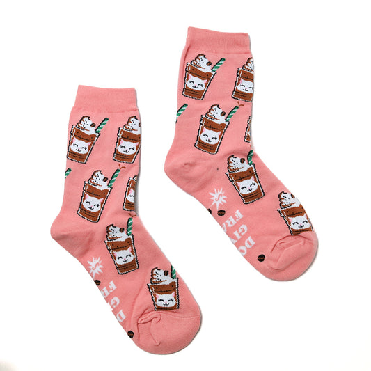 Cat-puccino ソックス レディース 靴下 総柄　w0512