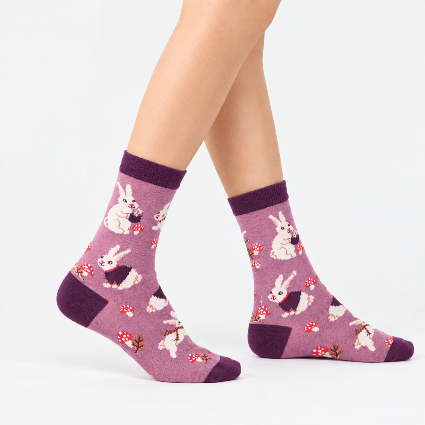 Snuggle Bunny ソックス レディース 靴下 総柄　w0537