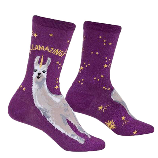 Llamazing! クルーソックス ソックス レディース 靴下 総柄 w0300