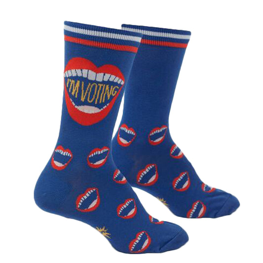I'm Voting クルーソックス ソックス レディース 靴下 総柄 w0317