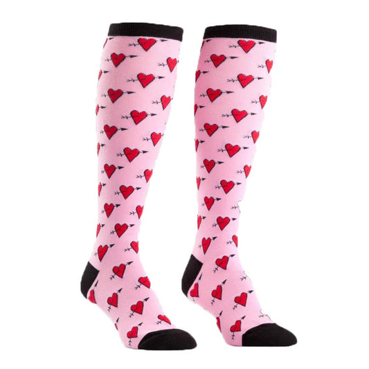 Hearts ハイソックス レディース 靴下 総柄 F0094