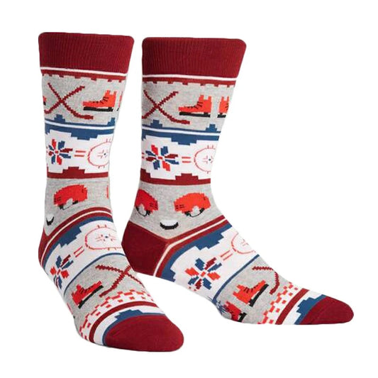 Ugly Hockey Sweater ソックス メンズ 靴下 総柄 MEF0409