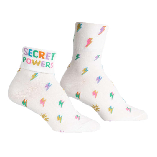 Secret Powers 2way折り返しソックス レディース 靴下 総柄 Q0004