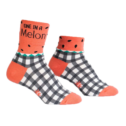 One In A Melon 2way折り返しソックス レディース 靴下 総柄 Q0005