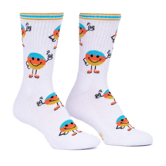 This is My Happy Face リブソックス レディース 靴下 総柄 R0002