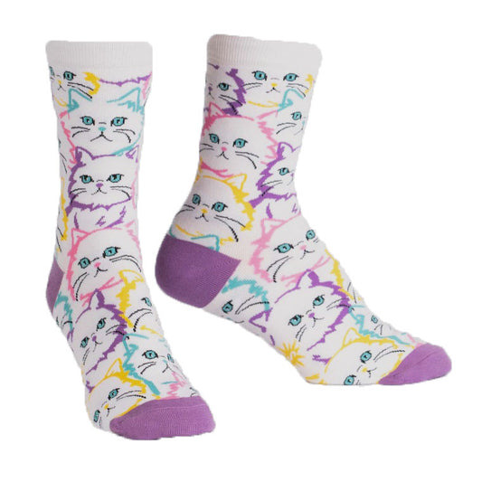 Fur Real クルーソックス ソックス レディース 靴下 総柄 w0252