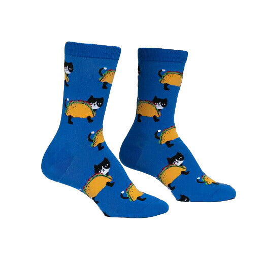 Let's Taco 'bout Cats ソックス レディース 靴下 総柄 w0384