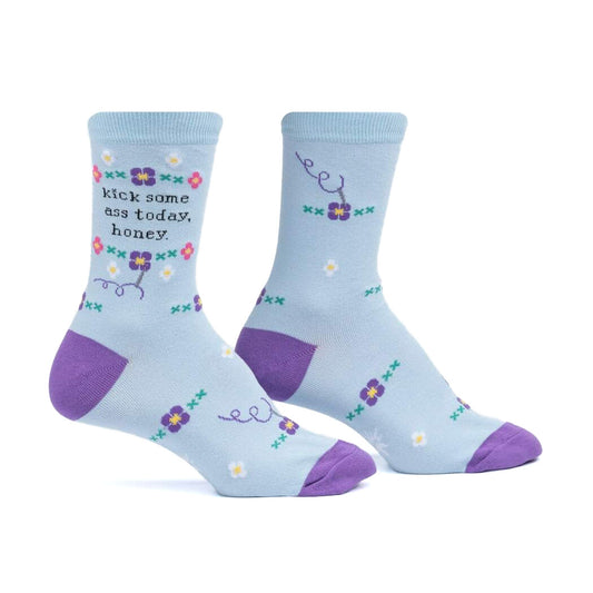 Kick Some Ass Today ソックス レディース 靴下 総柄 W0409